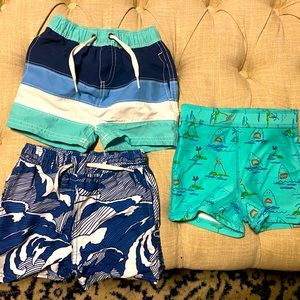 Hanna Andersson swim trunks. Toddler size 18-24m.